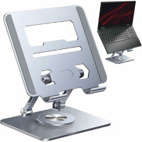 Nonbrand Swivel 360 Degree Folding Laptop/Tablet Phone Metal Stand Silver 
